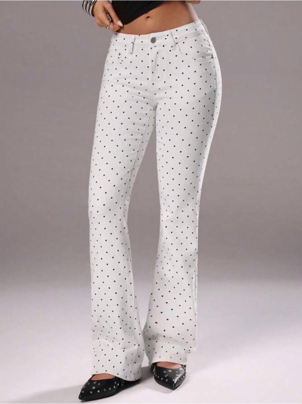 Polka Dot Wide-Leg jeans